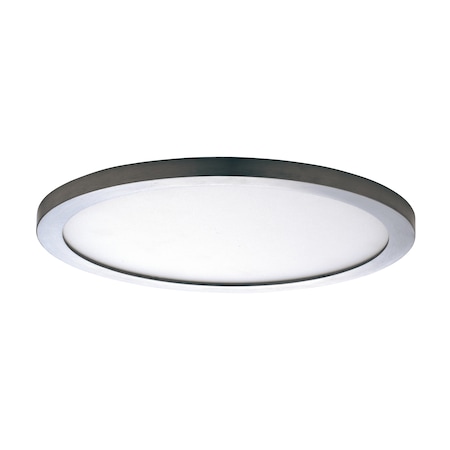 Maxim Lighting Wafer LED 1-Light 15" Wide Satin Nickel Flush Mount Light 57736WTSN